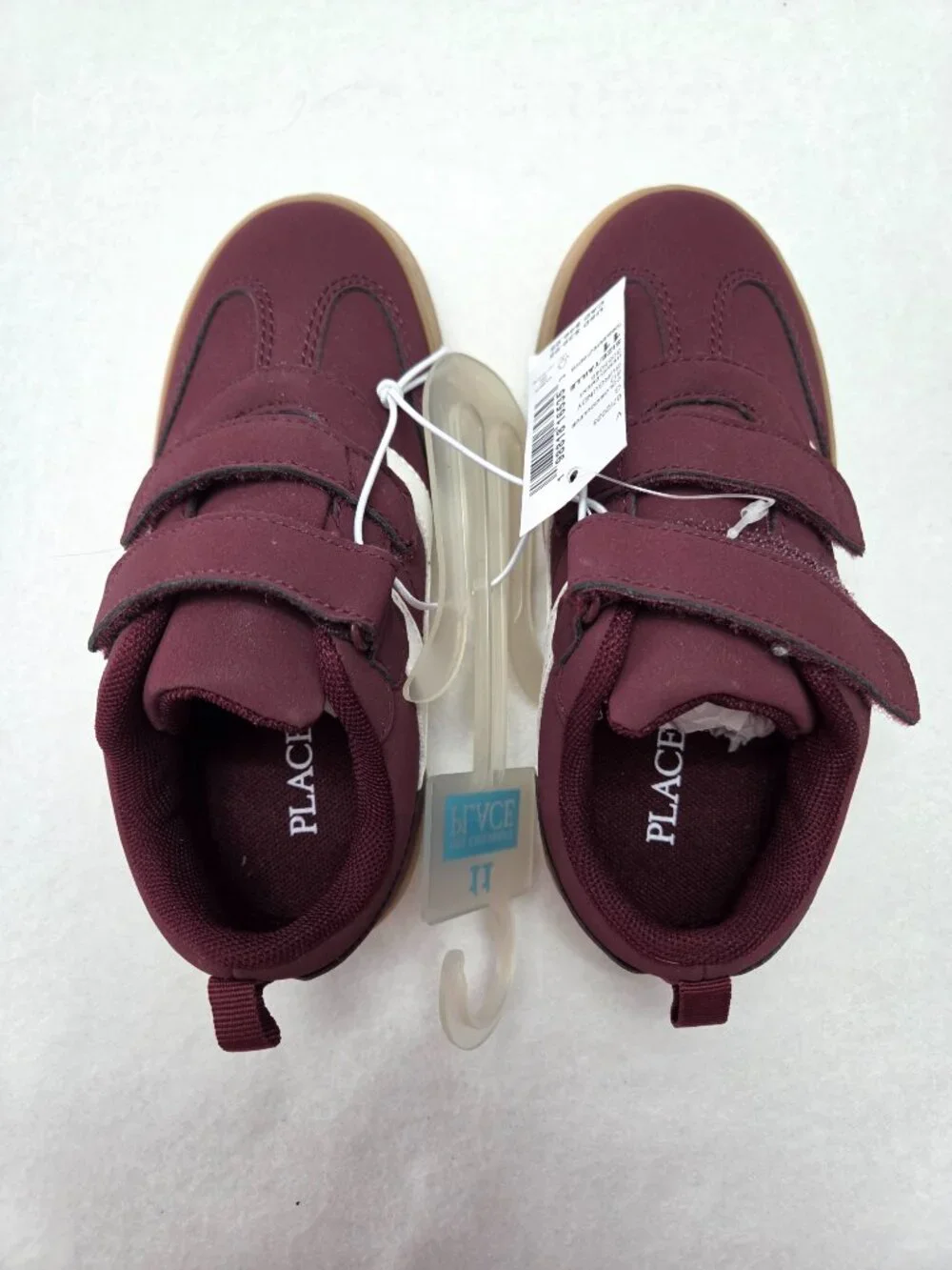 The Children’s Place Burgundy Low Top Velcro Sneakers Toddler Size 11 NWT